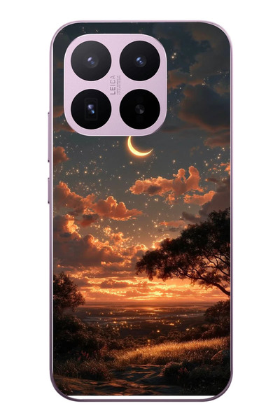 Le Balvo Xiaomi 17T Uyumlu Ay Gecesi Baskılı Silikon Kılıf