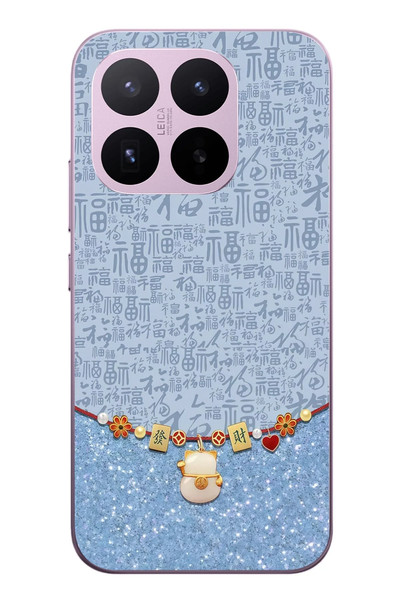 Le Balvo Xiaomi 17T Uyumlu Mavi Japon Desen Baskılı Silikon Kılıf