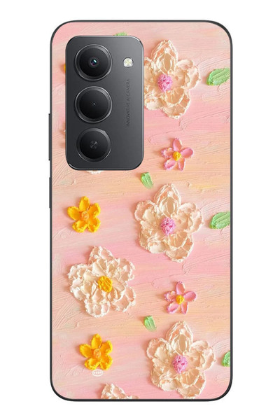 Le Balvo Redmi 15 Uyumlu Pastel Papatya Baskılı Silikon Kılıf