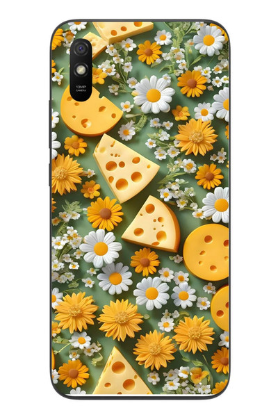 Le Balvo Redmi 9A Uyumlu Peynirler Baskılı Silikon Kılıf