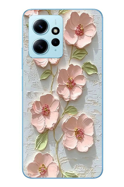 Le Balvo Redmi Note 12 4G Uyumlu Gül Kurusu Baskılı Silikon Kılıf