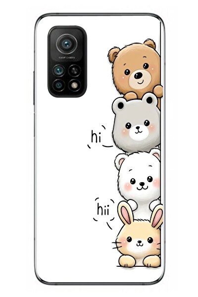 Le Balvo Xiaomi Mi 10 T Uyumlu Sevimli Hayvanlar Baskılı Silikon Kılıf