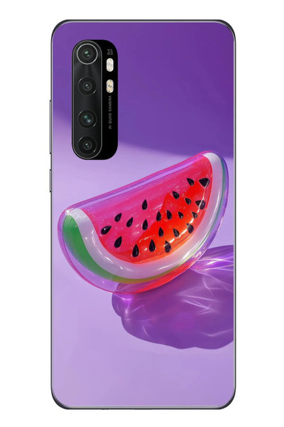 Le Balvo Xiaomi Mi 10 Lite Uyumlu Karpuz Jelibon Baskılı Silikon Kılıf