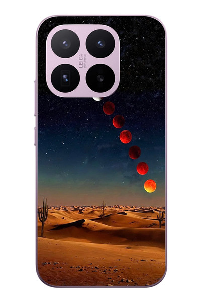 Le Balvo Xiaomi 17T Uyumlu Ayın Geçişi Baskılı Silikon Kılıf