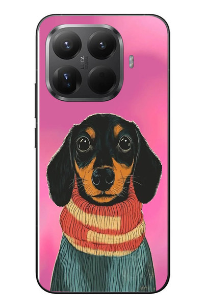 Le Balvo Xiaomi Mi 15T Pro Uyumlu Sevimli Siyah Köpek Baskılı Silikon Kılıf