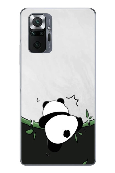 Le Balvo Redmi Note 10 Uyumlu Bambuya Çıkan Panda Baskılı Silikon Kılıf