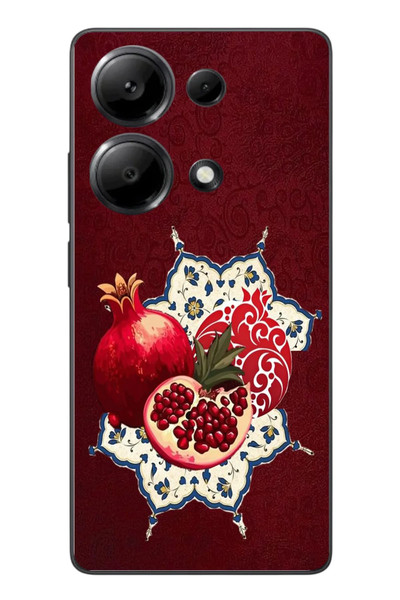 Le Balvo Redmi Note 13 Pro 4G Uyumlu Nar Retro Baskılı Silikon Kılıf
