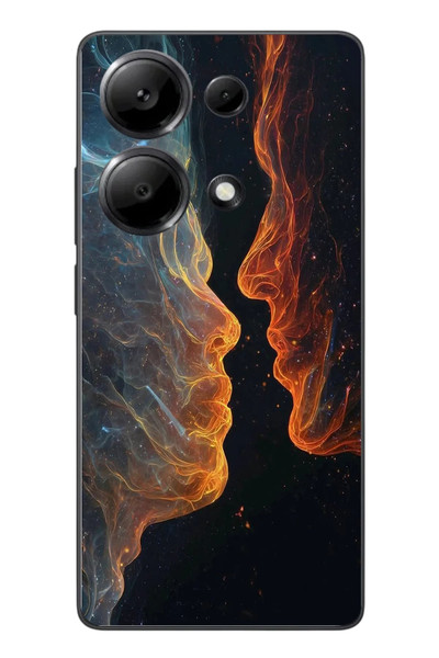 Le Balvo Redmi Note 13 Pro 4G Uyumlu Kavuşan Çizgiler Baskılı Silikon Kılıf