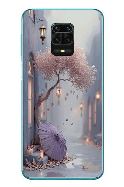 Le Balvo Redmi Note 9s Uyumlu Mor Lamba Altı Baskılı Silikon Kılıf