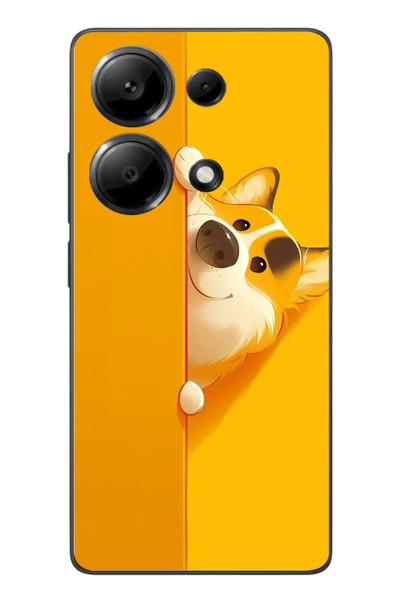 Le Balvo Redmi Note 13 Pro 4G Uyumlu Sarı Köpek Baskılı Silikon Kılıf