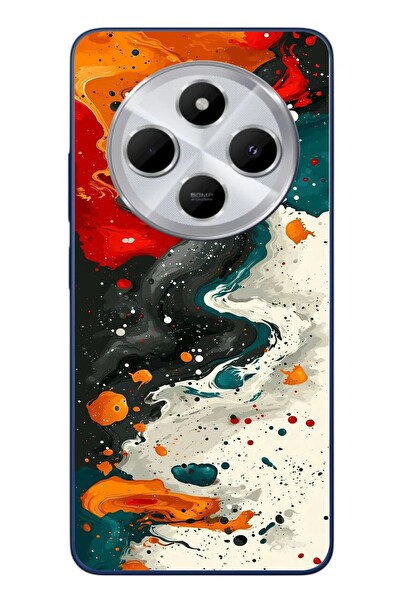 Le Balvo Redmi 14C Uyumlu Boya Karışımı Baskılı Silikon Kılıf
