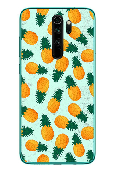 Le Balvo Redmi Note 8 Pro Uyumlu Ananaslar Baskılı Silikon Kılıf