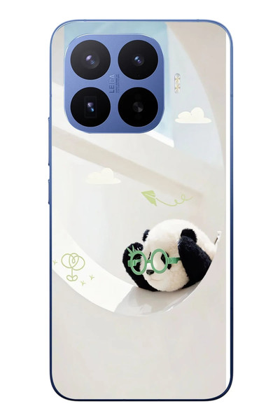 Le Balvo Xiaomi 17T Pro Uyumlu Gözlüklü Panda Baskılı Silikon Kılıf