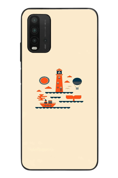 Le Balvo Redmi 9T Uyumlu Sade Tatil Baskılı Silikon Kılıf
