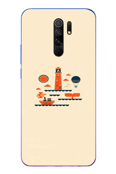 Le Balvo Redmi 9 Uyumlu Sade Tatil Baskılı Silikon Kılıf