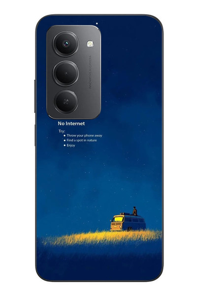 Le Balvo Redmi 15 Uyumlu İnternet Yok Baskılı Silikon Kılıf