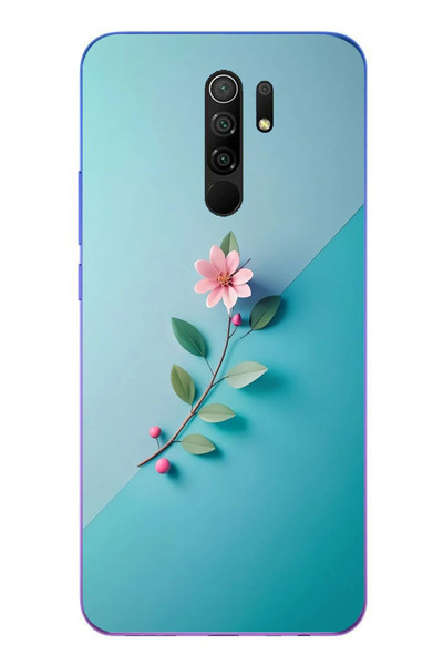 Le Balvo Redmi 9 Uyumlu Çiçeğin Pembesi Baskılı Silikon Kılıf
