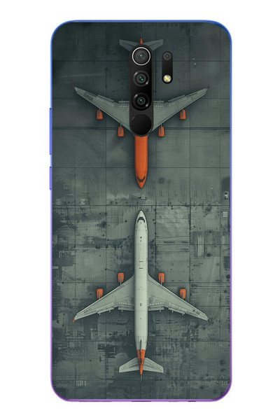 Le Balvo Redmi 9 Uyumlu İki Uçak Baskılı Silikon Kılıf