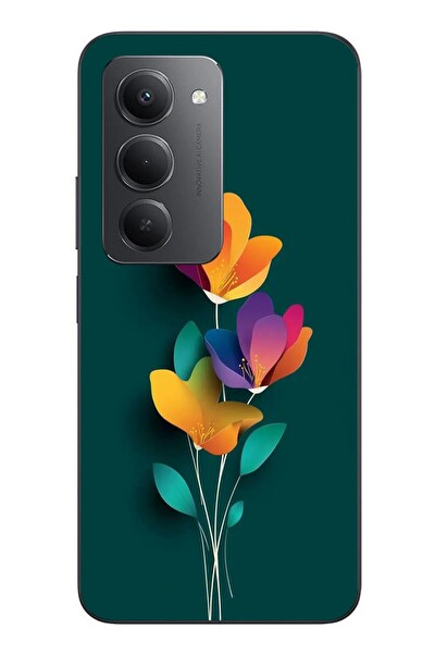 Le Balvo Redmi 15 Uyumlu Modernizimin Çicekleri Baskılı Silikon Kılıf