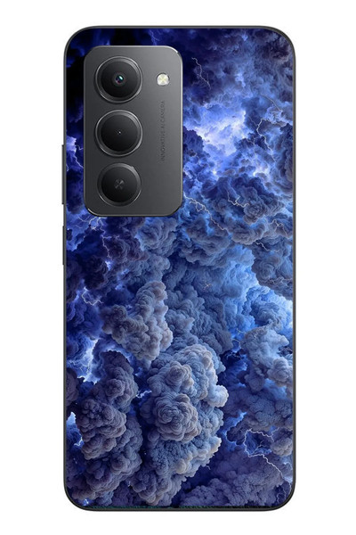 Le Balvo Redmi 15 Uyumlu Mor Bulutlar Baskılı Silikon Kılıf