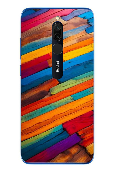 Le Balvo Redmi 8 Uyumlu Renk Geçişleri Baskılı Silikon Kılıf