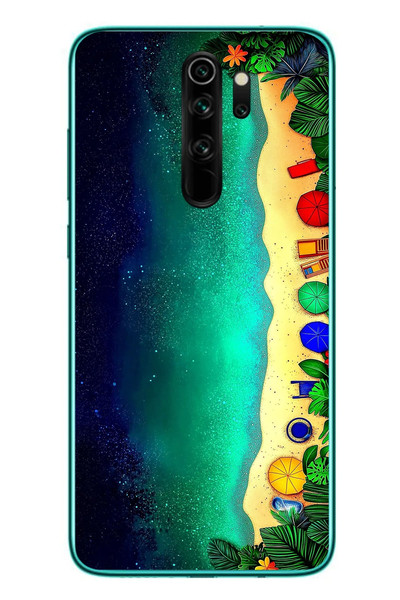 Le Balvo Redmi Note 8 Pro Uyumlu Tatil Kumsal Gecesi Baskılı Silikon Kılıf