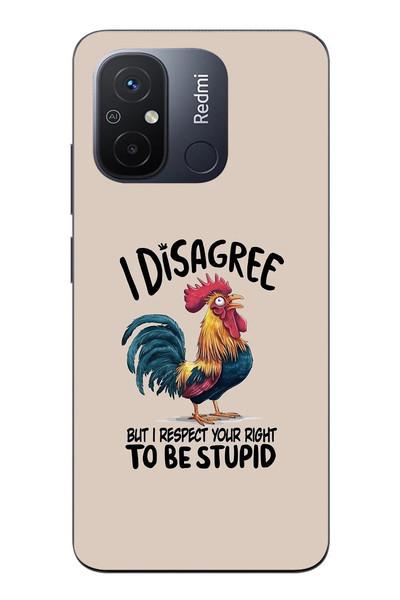 Le Balvo Redmi 12C Uyumlu I Disagree Baskılı Silikon Kılıf