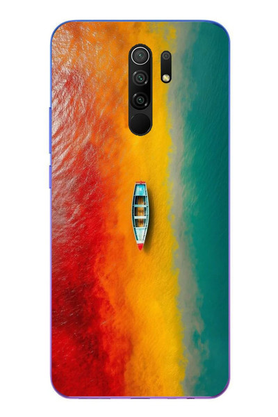 Le Balvo Redmi 9 Uyumlu Rengarenk Tekne Baskılı Silikon Kılıf