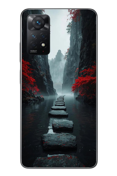 Le Balvo Redmi Note 11 Pro 4G Uyumlu Karanlık Yolu Baskılı Silikon Kılıf