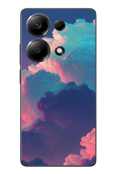 Le Balvo Redmi Note 13 Pro 4G Uyumlu Renkli Doğal Bulutlar Baskılı Silikon Kılıf