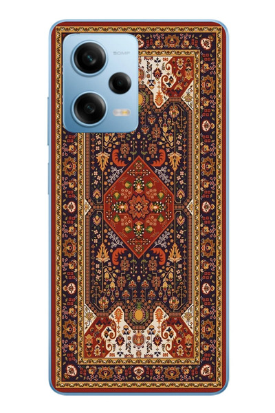 Le Balvo Redmi Note 12 Pro 5G Uyumlu Anadolu Motif Halısı Baskılı Silikon Kılıf