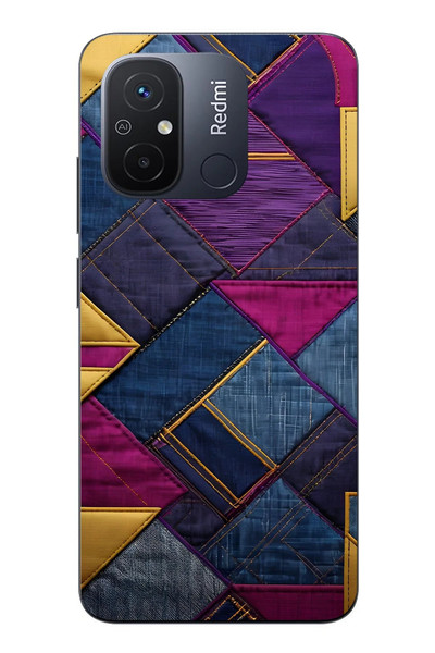 Le Balvo Redmi 12C Uyumlu Kot Deseni Baskılı Silikon Kılıf