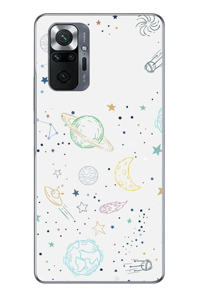 Le Balvo Redmi Note 10 Uyumlu Uzay Yolculuğu Baskılı Silikon Kılıf