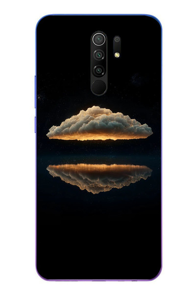 Le Balvo Redmi 9 Uyumlu Bulut Yansıması Baskılı Silikon Kılıf