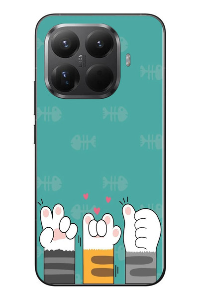 Le Balvo Xiaomi Mi 15T Pro Uyumlu Kedi Patileri Baskılı Silikon Kılıf