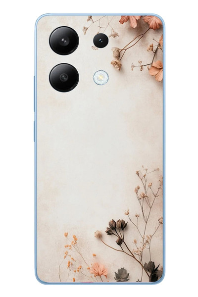 Le Balvo Redmi Note 13 4G Uyumlu Kuru Dallar Baskılı Silikon Kılıf