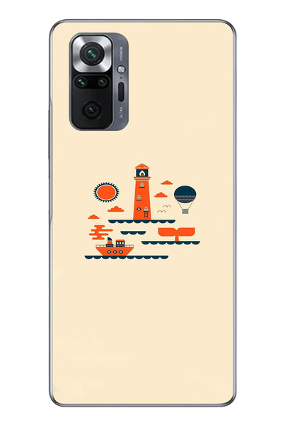 Le Balvo Redmi Note 10 Uyumlu Sade Tatil Baskılı Silikon Kılıf