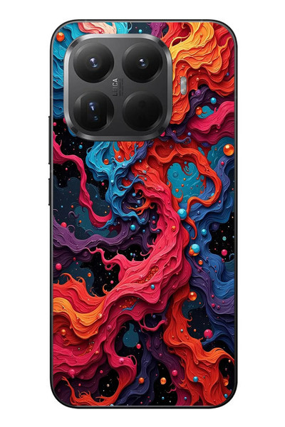 Le Balvo Xiaomi Mi 15T Pro Uyumlu Dalgaların İz Karışımı Baskılı Silikon Kılıf