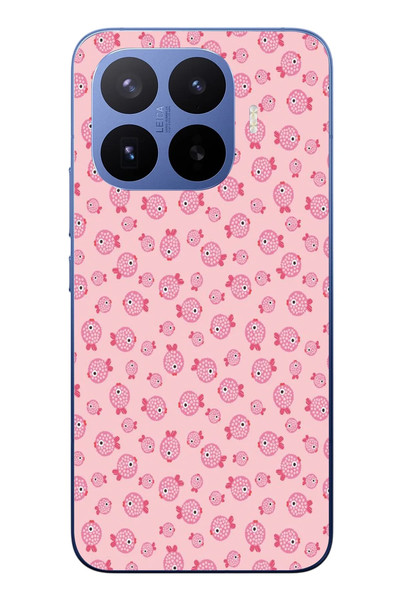 Le Balvo Xiaomi 17T Pro Uyumlu Pembe Balıklar Baskılı Silikon Kılıf