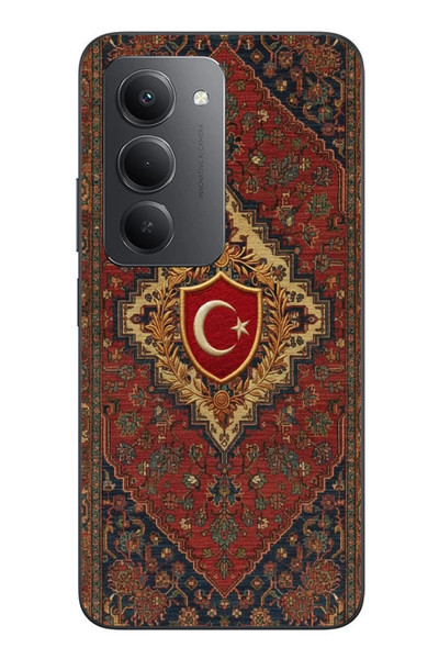 Le Balvo Redmi 15 Uyumlu Türkiye Bayraklı Halı Baskılı Silikon Kılıf