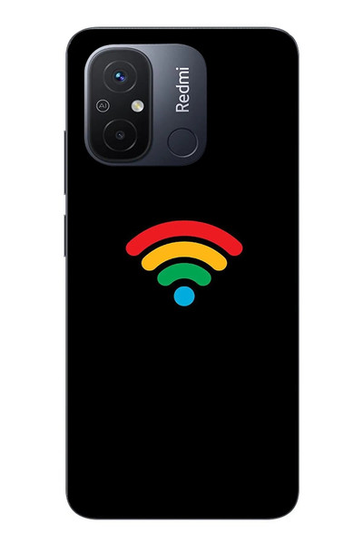 Le Balvo Redmi 12C Uyumlu Wifi Simgesi Baskılı Silikon Kılıf