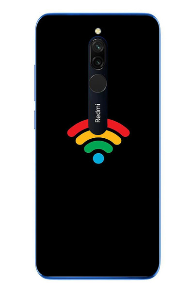 Le Balvo Redmi 8 Uyumlu Wifi Simgesi Baskılı Silikon Kılıf