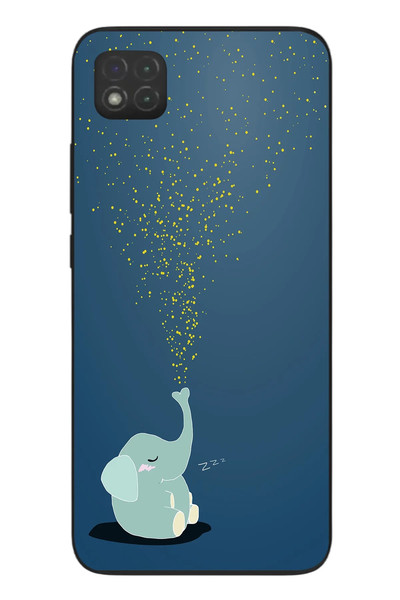 Le Balvo Redmi 9C Uyumlu Uyuyan Fil Baskılı Silikon Kılıf