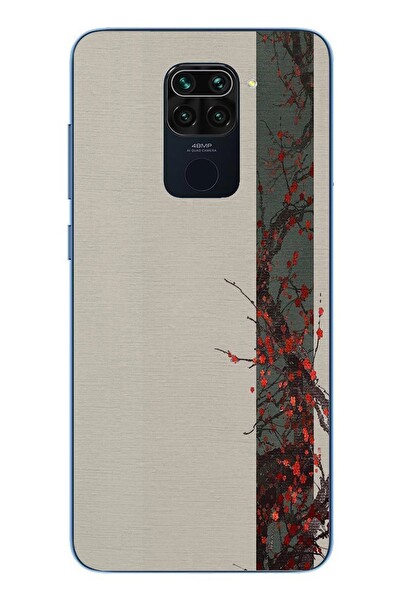 Le Balvo Redmi Note 9 Uyumlu Sade Sonbahar Sarmaşık Baskılı Silikon Kılıf