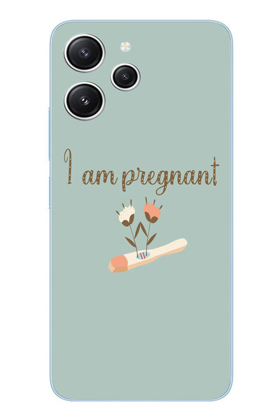 Le Balvo Redmi 12 Uyumlu I'm Pregnant Baskılı Silikon Kılıf