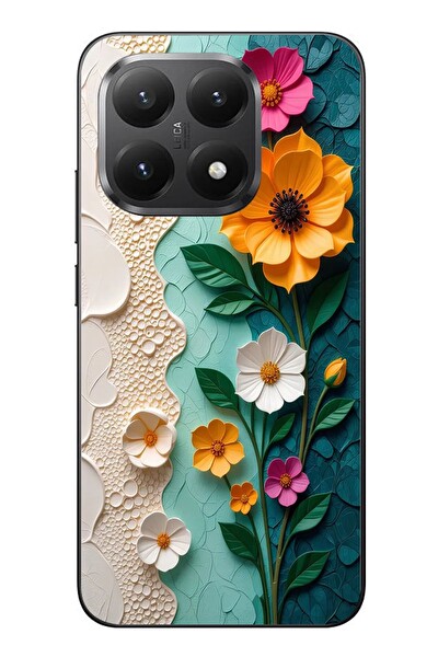 Le Balvo Xiaomi Mi 15T Uyumlu Güzel Modern Çiçekler Baskılı Silikon Kılıf