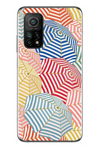 Le Balvo Xiaomi Mi 10 T Uyumlu Şemsiyeler Baskılı Silikon Kılıf