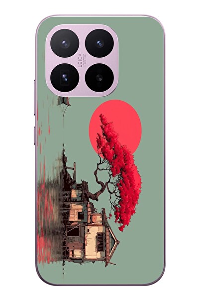Le Balvo Xiaomi 17T Uyumlu Sahil Evi Baskılı Silikon Kılıf