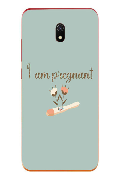 Le Balvo Redmi 8A Uyumlu I'm Pregnant Baskılı Silikon Kılıf