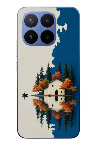 Le Balvo Xiaomi 17T Pro Uyumlu Sonbahar Evi Baskılı Silikon Kılıf